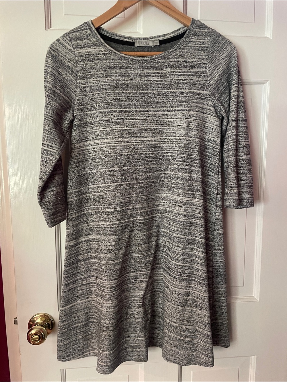 Dalia Grey Marled Knit Mini Dress